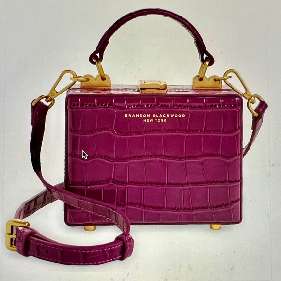 New Brandon Blackwood Slim Trunk Purple Croc - Picture 1 of 7